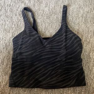 Black Zebra print Lululemon Align Tank size 4 barely worn maybe worn once